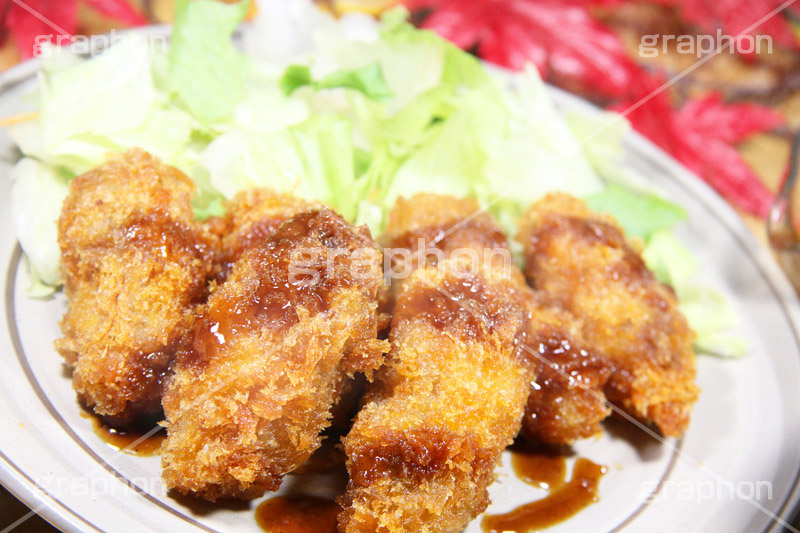 カキフライ,カキ,牡蠣,揚げ物,揚げ,フライ,あぶら,油,ソース,旬,秋,和食,日本食,和,定食,グルメ,おかず,惣菜,つまみ,おつまみ,お惣菜,japan