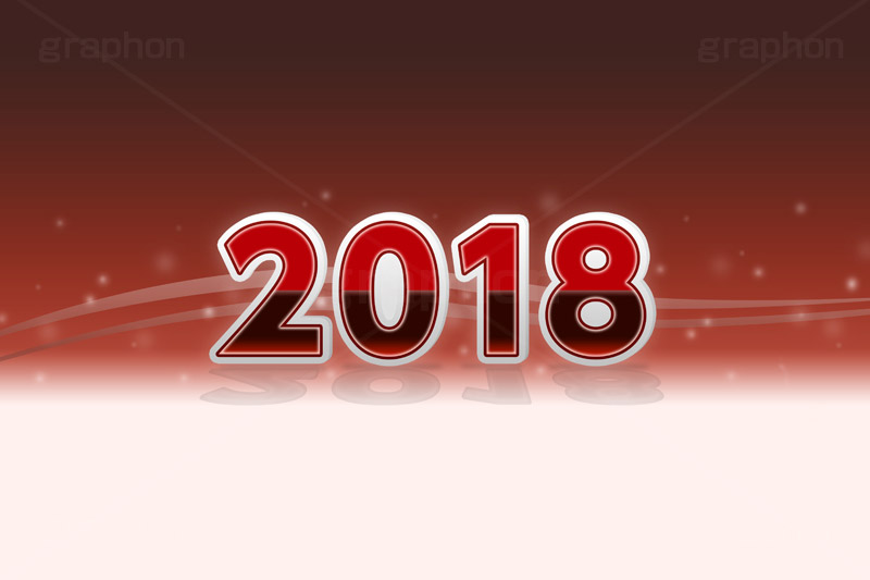2018年号デザイン(レッド),西暦,年号,年賀状,お正月,記事,ニュース,きらきら,キラキラ,デザイン,イメージ,反射,news,design,2018,レッド,赤,event,イベント,行事,風習,message,text,メッセージ