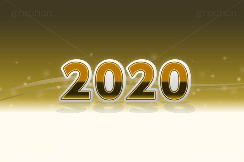 2020年号デザイン(イエロー),西暦,年号,年賀状,お正月,記事,ニュース,きらきら,キラキラ,デザイン,イメージ,反射,news,design,2020,イエロー,黄,event,イベント,行事,風習,message,text,メッセージ