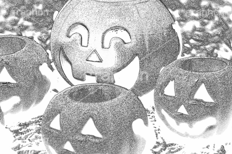 ハッピーハロウィン(スケッチ風),スケッチ風,スケッチ,クロッキー,手描き,ラフ,鉛筆,描写,デッサン,絵,絵コンテ,写生,粗描,素描,アート,art,sketch,イベント