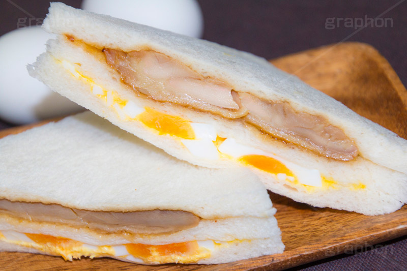 チキンとたまごのサンドイッチ,サンドイッチ,サンドウィッチ,モーニング,sandwich,egg,morning,cheese,朝食,たまご,玉子,チキン,ブレックファースト,breakfast,鶏肉,てりやき,テリヤキ,照り焼き,パン,食パン
