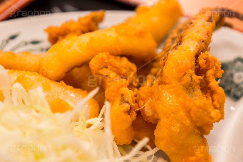 イカ揚げ,イカの唐揚げ,唐揚げ,イカ,いか,げそ,ゲソ,イカ天,ゲソ天,千キャベツ,マヨネーズ,揚げ,さくさく,サクサク,油,和食,中華,つまみ,おつまみ,japan