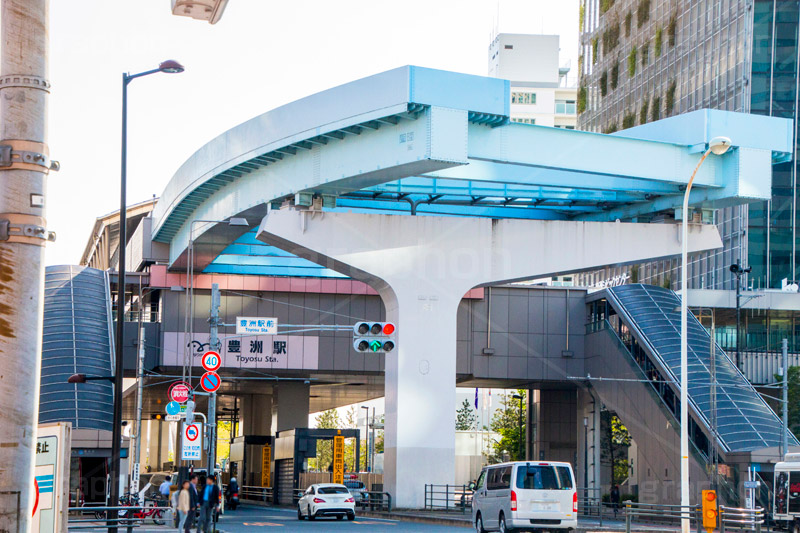 ゆりかもめ豊洲駅,豊洲,駅,駅前,江東区,ゆりかもめ,モノレール,鉄道,電車/鉄道,train,monorail