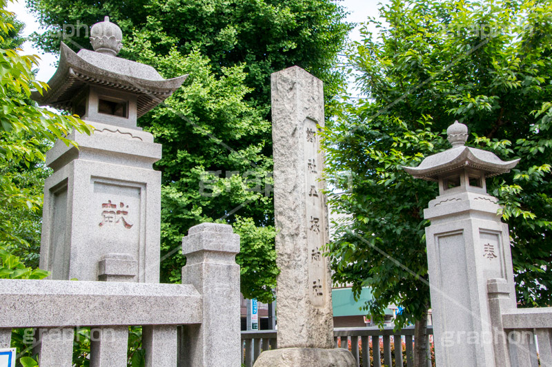 平塚神社,ひらつかじんじゃ,神社,参拝,お参り,北区,上中里,甲冑塚古墳,古墳,菅原神社,稲荷神社,石室神社,灯籠,石碑,japan