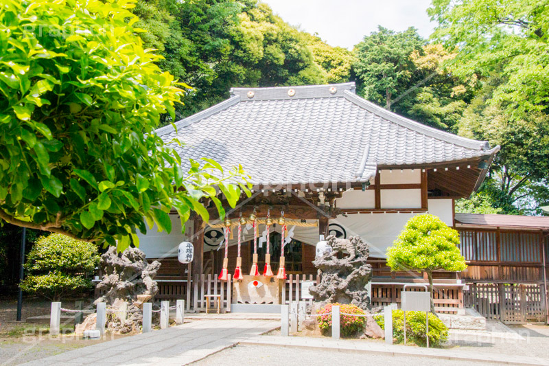 平塚神社,ひらつかじんじゃ,神社,参拝,お参り,北区,上中里,甲冑塚古墳,古墳,菅原神社,稲荷神社,石室神社,石畳,japan