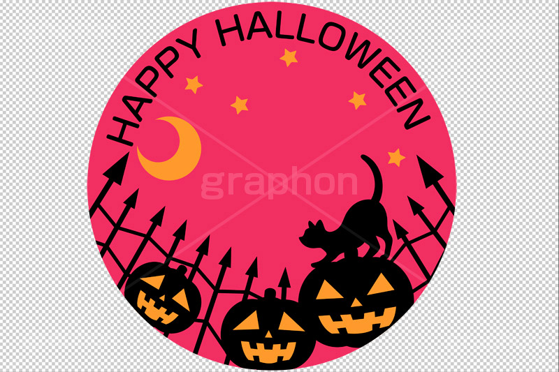 ハロウィンバッヂ,ハロウィン,はろうぃん,ハロウィーン,Halloween,pumpkin,イベント,秋,行事,イラスト,illustration,moon,POP,ポップ,月,三日月,パンプキン,ジャックオーランタン,ランタン,かぼちゃ,カボチャ,南瓜,黒猫,ねこ,ネコ,バッヂ,コースター,ステッカー