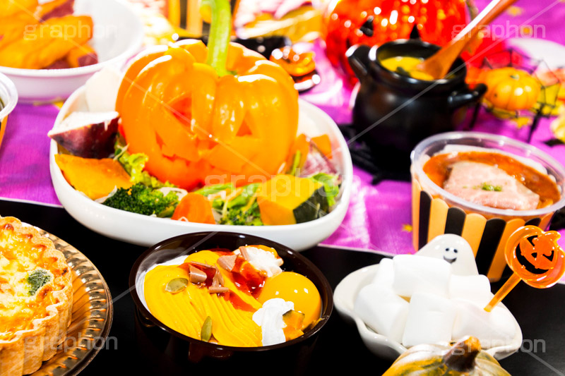 ハロウィンオードブル,ハロウィンパーティー,ハロウィン,ハロウィーン,はろうぃん,パーティー,オードブル,ジャックオーランタン,ランタン,かぼちゃ,カボチャ,南瓜,ランタン,オーナメント,飾り,イベント,サラダ,秋,パンプキン,行事,デザート,スイーツ,おやつ,スープ,ジュース,マシュマロ,プリン,パプリカ,おばけ,オバケ,soup,potato,ornament,salad,pudding,Halloween,party,pumpkin,dessert