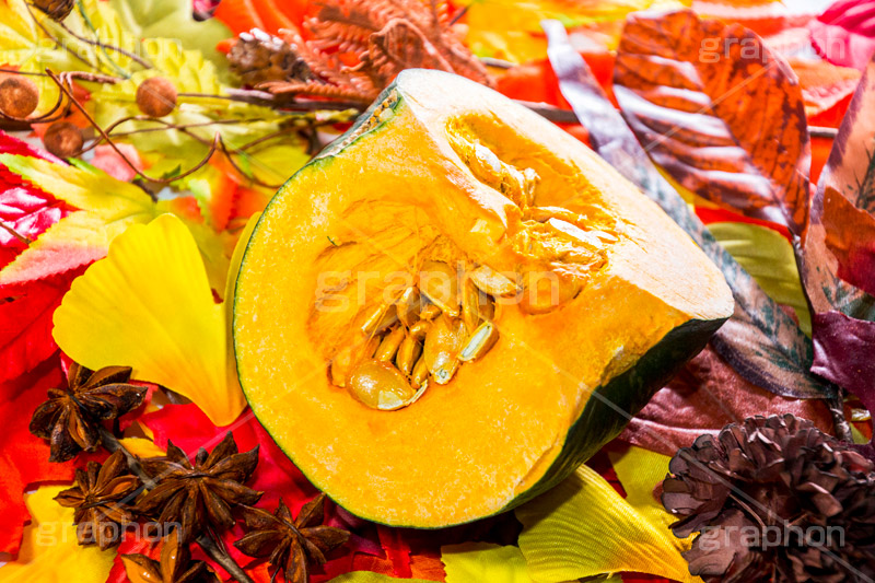 秋の味覚,かぼちゃ,カボチャ,南瓜,パンプキン,pumpkin,halloween,autumn,ハロウィン,秋,野菜,食材,皮,落ち葉