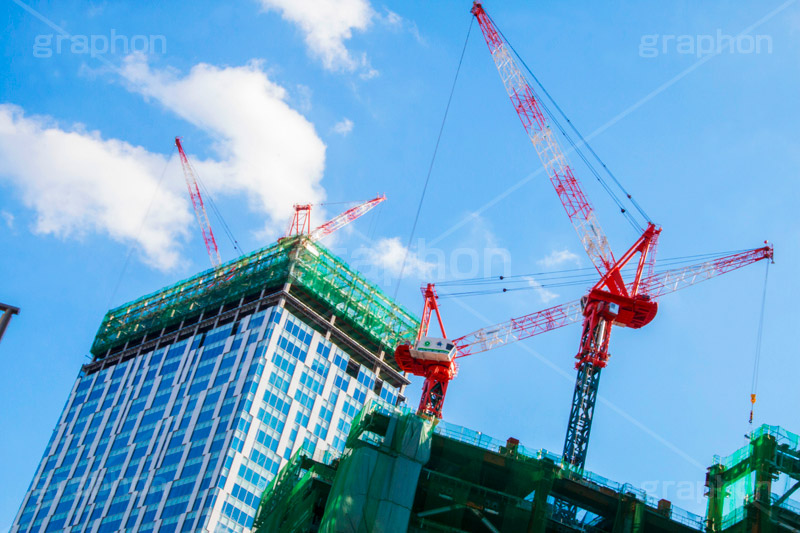 渋谷大工事,渋谷,しぶや,高層ビル,shibuya,クレーン,重機,建設,crane,building,開発,工事,都市開発,2020,名所,青空,建設,渋谷駅街区東棟,東棟,青空,渋谷ストリーム,再開発