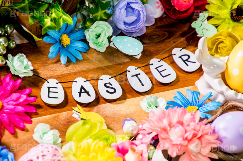 EASTER,イースター,エッグ,たまご,卵,玉子,復活祭,春,スプリング,ガーリー,ポップ,POP,パステル,easter,egg,spring,pastel,event,行事,風習,花,フラワー,うさぎ,ウサギ,兎,文字,カラフル,flower,bunny,colorful