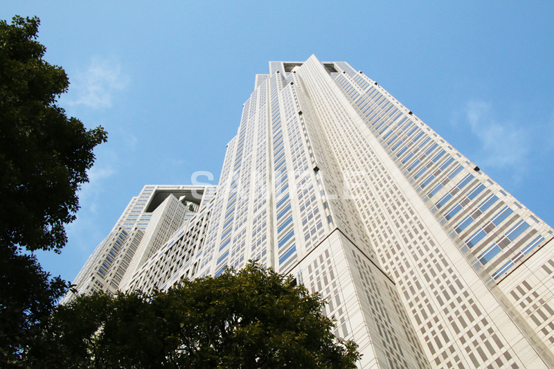 東京都庁,都庁,とちょう,都知事,執行機関,行政,高層ビル,新宿,新宿区,第一本庁舎,庁舎,真下,見上げ,shinjuku