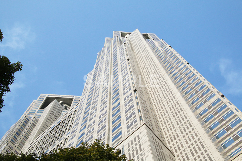 東京都庁,都庁,とちょう,都知事,執行機関,行政,高層ビル,新宿,新宿区,第一本庁舎,庁舎,真下,見上げ,shinjuku