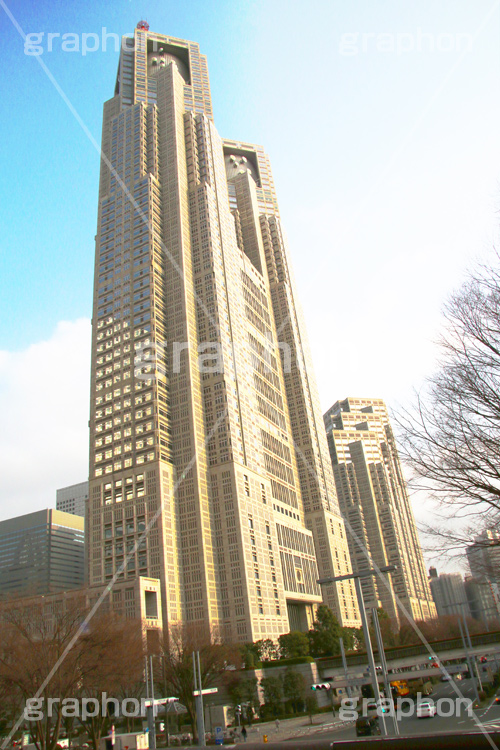 東京都庁,都庁,とちょう,都知事,執行機関,行政,高層ビル,新宿,新宿区,第一本庁舎,庁舎,黄金色,黄金,夕日,shinjuku