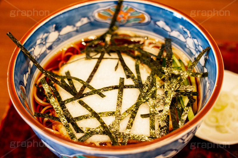 とろろそば,とろろ,ソバ,蕎麦,そば,だし,出汁,ダシ,蕎麦粉,日本料理,日本食,和食,つゆ,茹,麺料理,麺類,のり,海苔,きざみのり,japan