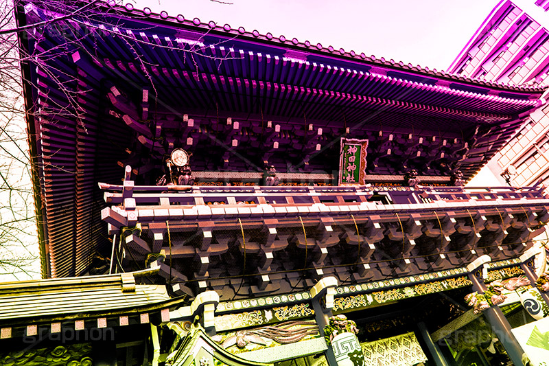 神田明神,Gradation Jjapan,gradation,japan,日本,グラデーション,カラフル,お洒落,おしゃれ,オシャレ,味わい,雰囲気,東京,tokyo,デュオトーン,duotone