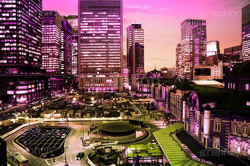 東京駅,Gradation Jjapan,gradation,japan,日本,グラデーション,カラフル,お洒落,おしゃれ,オシャレ,味わい,雰囲気,東京,tokyo,デュオトーン,duotone,旅行,旅,travel