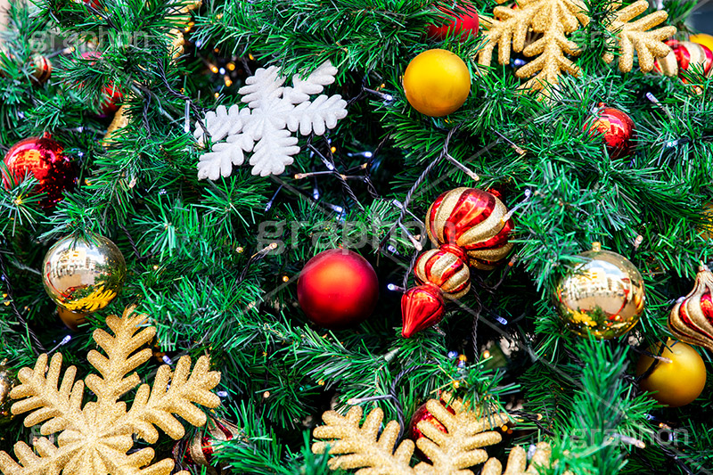 クリスマスオーナメント,クリスマスツリー,冬,クリスマス,雪の結晶,飾り,デコレーション,イベント,オーナメント,ボール,もみの木,モミの木,CHRISTMAS,Xmas,ornament,tree,フルサイズ撮影