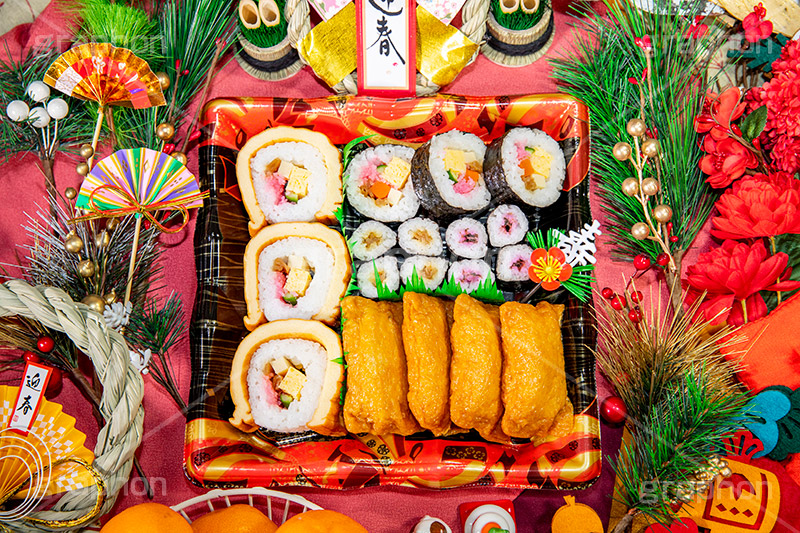 巻き寿司,太巻き,お稲荷さん,いなり寿司,いなり,油揚げ,のり巻き,のり巻き,寿司,すし,正月,お正月,寿,イベント,event,japan,和,和風,風習,行事,文化,玉子焼き,伊達巻,郷土料理,フルサイズ撮影