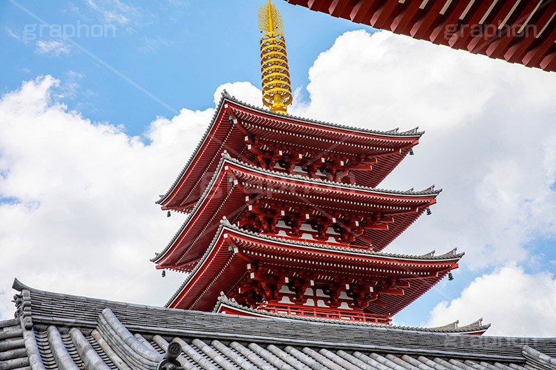 浅草寺の五重の塔,浅草,雷門,浅草寺,あさくさ,台東区,寺,お寺,参拝,お参り,東京都内最古,都内最古,五重塔,五重,五重の塔,塔,浅草 名所,浅草 観光,スポット,寺院,asakusa,japan,フルサイズ撮影
