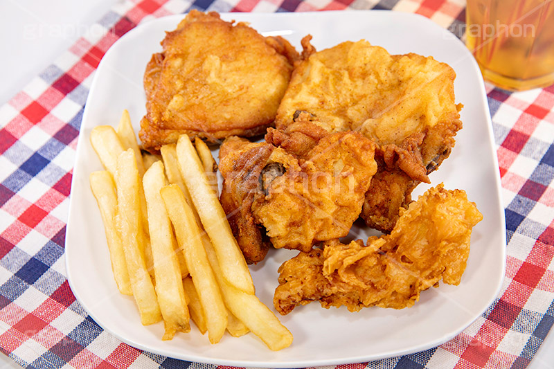 フライドチキン,チキン,フライ,鶏,もも,ジューシー,揚げ,ファーストフード,ファストフード,洋食,サクサク,脂,脂質,肉,chicken,フルサイズ撮影