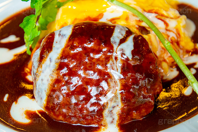 ハンバーグ,オムライス,セット,バーグ,焼き,洋食,デミグラスソース,ドミグラスソース,Hamburg steak