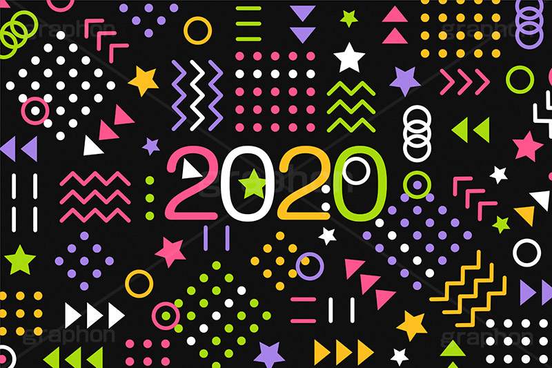 2020年号デザイン,ポップ柄,ポップ背景,西暦,年号,年賀状,お正月,正月,記事,ニュース,ポップ,デザイン,イメージ,イベント,行事,風習,メッセージ,かわいい,カワイイ,可愛い,POP,news,design,event,message,text,2020
