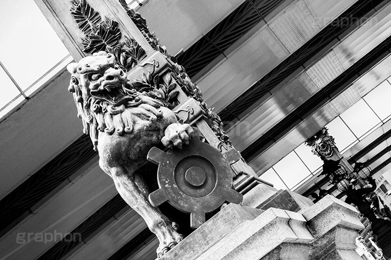 日本橋(モノクロ),モノクロ,白黒,しろくろ,モノクローム,単色画,単彩画,単色,