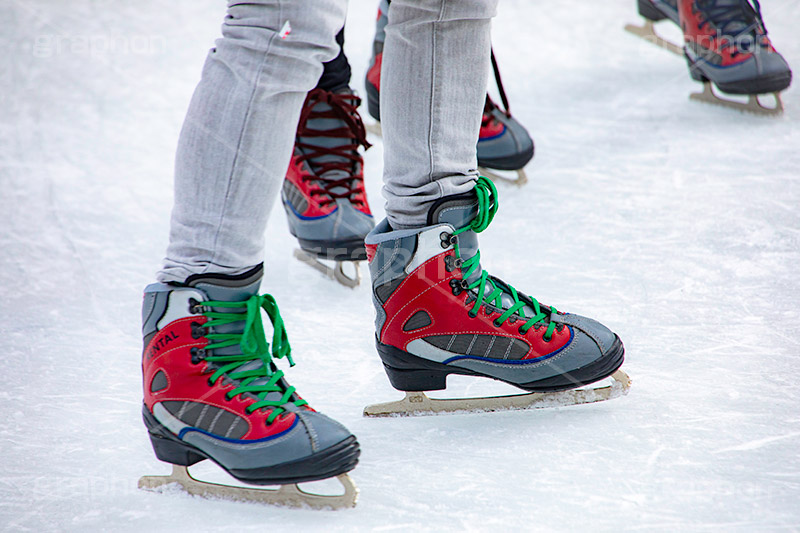 スケート,スケートリンク,滑る,氷,氷上,スケート靴,足元,冬,ウィンター,スポーツ,winter,skate,sports,フルサイズ撮影