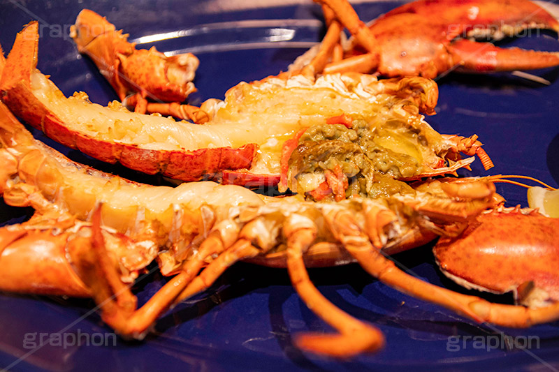 ロブスター,丸ごと,オーブン焼き,焼き,甲殻類,シーフード,魚介類,オマール海老,洋食,seafood,フルサイズ撮影