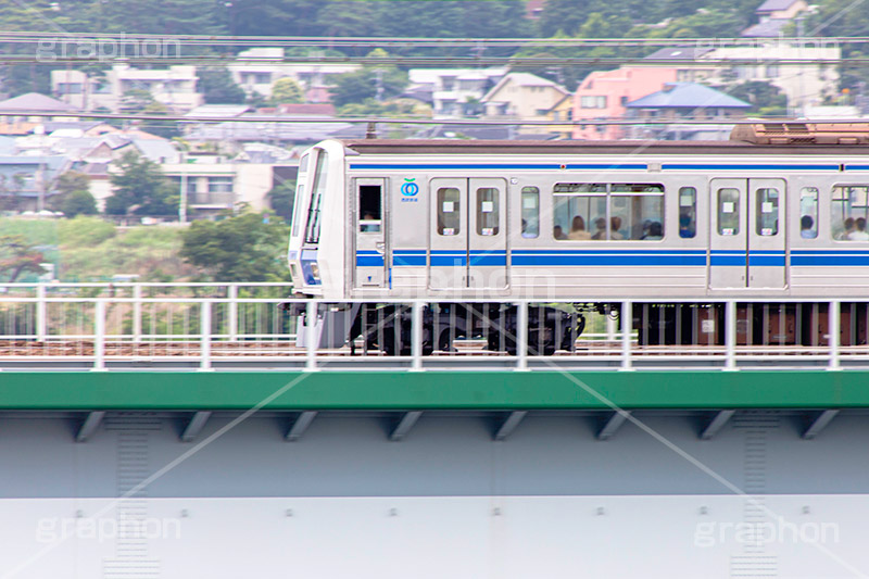 目黒線,多摩川,車両,線路,電車/鉄道,鉄道橋,橋梁,train,フルサイズ撮影