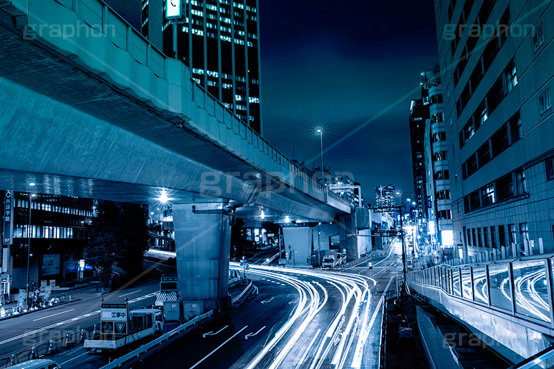 渋谷,ブルーナイト,サイバー,近未来,不思議,夜,夜景,ネオン,サイバーパンク,neon