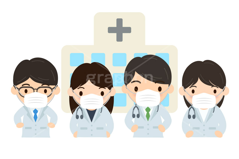 医師セット,医師,医者,先生,医療従事者,通院,診察,検査,病院,医療,聴診器,ヘルスケア,ケア,マスク,予防,感染対策,対策,ウィルス,健康,人物,男女,男性,女性,キャラクター,詰め合わせ,セット,イラスト,illustration,healthcare,health,virus,mask,hospital,stayhome,virus