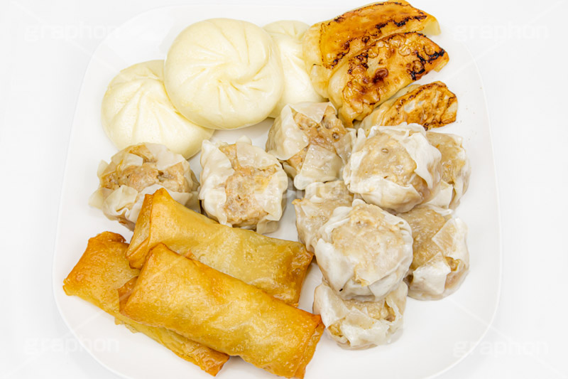 点心,餃子,ぎょうざ,ギョウザ,シュウマイ,しゅうまい,春巻き,春巻,豚まん,中華まん,肉まん,ビュッフェ,中華,中国料理,中華料理,フルサイズ撮影