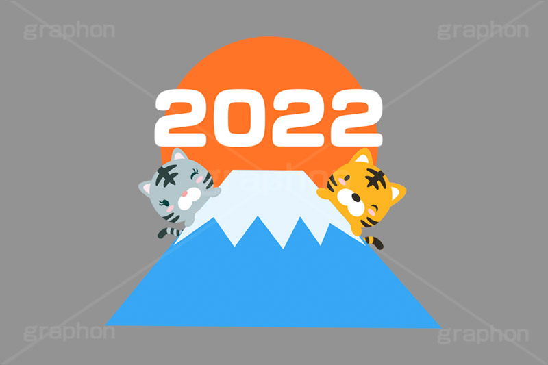 2022,西暦,年号,初日の出,日の出,富士山,干支,虎,寅,とら,寅キャラクター,しっぽ,尻尾,寅年,ホワイトタイガー,縁起,お正月,正月,年賀状,イベント,冬,行事,イラスト,ポップ,可愛い,かわいい,カワイイ,挿絵,挿し絵,ニューイヤー,newyear,illustration,POP,winter,tiger