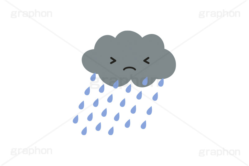 風雨くん,雨雲,雲,曇り,泣く,雨,天気,お天気,天候,空,天気予報,マーク,キャラクター,イラスト,ポップ,可愛い,かわいい,カワイイ,挿絵,挿し絵,日常キャラクターズ,character,illustration,mark,weather,rain