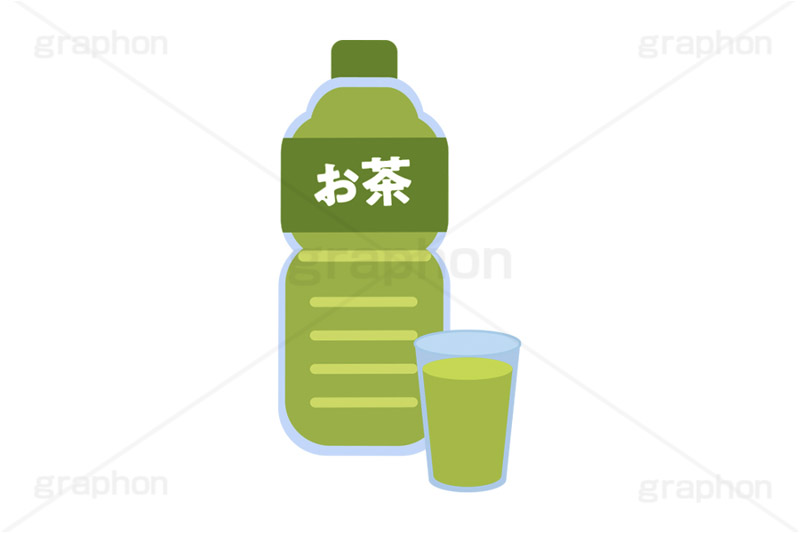 緑茶,ペットボトル,ボトル,ドリンク,お茶,カテキン,水分補給,飲み物,飲料,コップ,グラス,注ぐ,1.5リットル,1.5ℓ,挿絵,挿し絵,drink,bottle,illustration