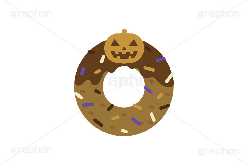 ハロウィンドーナツ,ハロウィンスイーツ,ハロウィン,ドーナツ,ドーナッツ,チョコドーナツ,スイーツ,お菓子,菓子,おやつ,チョコ,チョコレート,トッピング,デコレーション,焼き菓子,焼菓子,挿絵,挿し絵,illustration,donut,halloween