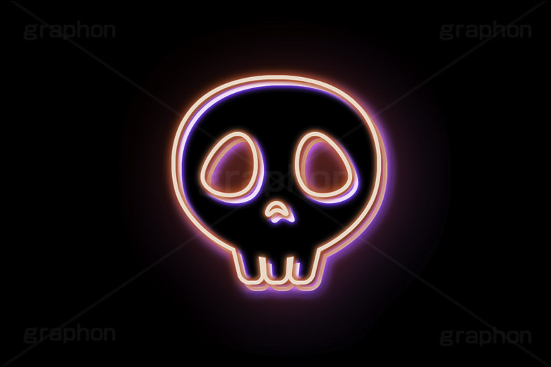 ハロウィンネオン,スケルトン,骸骨,がいこつ,ガイコツ,骨,ゴースト,おばけ,オバケ,ネオン,ネオン管,光,ライト,電飾,照明,発光,ハロウィン,秋,挿絵,挿し絵,アイコン,マーク,icon,mark,neon,halloween,autumn,ghost