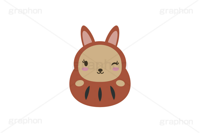 だるまウサギ,ダルマ,だるま,達磨,縁起,うさぎキャラクター,干支,卯年,お正月,正月,年賀状,うさぎ,ウサギ,卯,兎,兔,ラビット,イベント,冬,行事,イラスト,キャラクター,動物,小動物,ポップ,可愛い,かわいい,カワイイ,挿絵,挿し絵,newyear,illustration,POP,winter,rabbit,character,japan,卯年年賀状