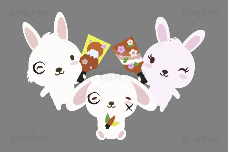 羽根つき,羽付き,羽根,お正月遊び,遊び,羽子板,伝統,習わし,罰ゲーム,墨,富士山,日の出,初日の出,梅,梅の花,うさぎキャラクター,干支,卯年,お正月,正月,年賀状,うさぎ,ウサギ,卯,兎,兔,ラビット,イベント,冬,行事,イラスト,キャラクター,動物,小動物,ポップ,可愛い,かわいい,カワイイ,挿絵,挿し絵,newyear,illustration,POP,winter,rabbit,character,japan,卯年年賀状