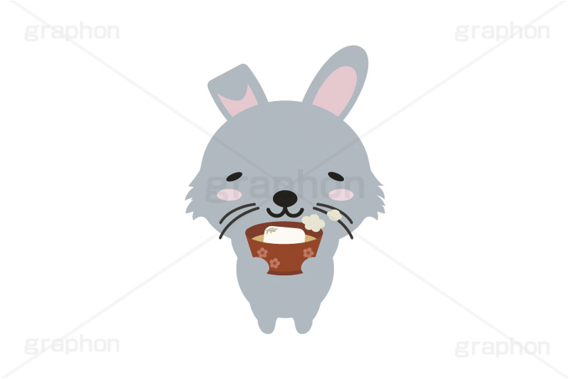 お雑煮を食べるウサギ,お雑煮,もち,おもち,餅,うさぎキャラクター,干支,卯年,お正月,正月,年賀状,うさぎ,ウサギ,卯,兎,兔,ラビット,イベント,冬,行事,イラスト,キャラクター,動物,小動物,ポップ,可愛い,かわいい,カワイイ,挿絵,挿し絵,newyear,illustration,POP,winter,rabbit,character,japan,卯年年賀状