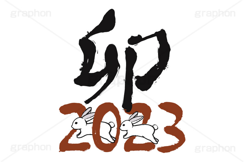 卯年,卯,2023,飛躍,白うさぎ,うさぎ,ウサギ,卯,兎,兔,ラビット,跳ねる,ジャンプ,干支,お正月,正月,年賀状,イラスト,月見,お月見,動物,小動物,挿絵,挿し絵,手描き,筆絵,和風,筆字,newyear,illustration,POP,winter,rabbit,japan,卯年年賀状