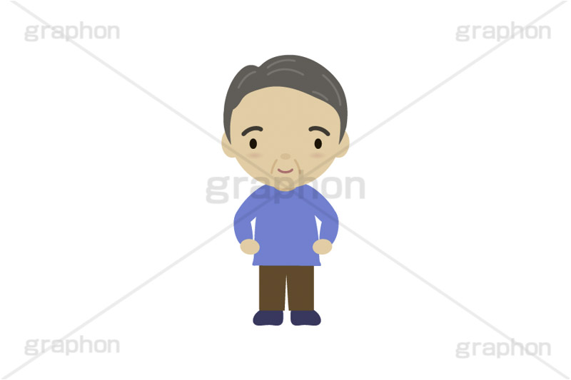人物キャラクター,おじいさん,おじいちゃん,老人,高齢者,イラスト,キャラクター,人物,ポップ,可愛い,かわいい,カワイイ,挿絵,挿し絵,illustration,POP