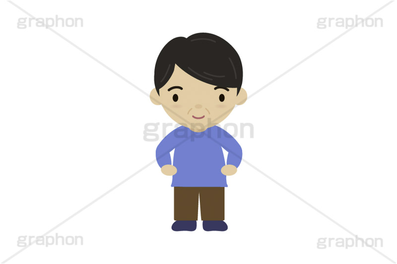 人物キャラクター,おじさん,お父さん,中年,イラスト,キャラクター,人物,ポップ,可愛い,かわいい,カワイイ,挿絵,挿し絵,illustration,POP