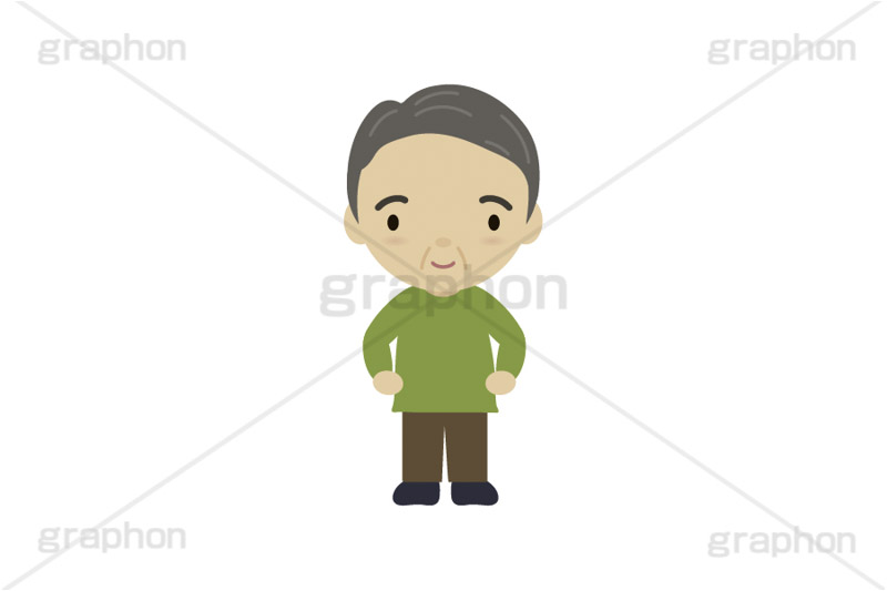人物キャラクター,おじいさん,おじいちゃん,老人,高齢者,イラスト,キャラクター,人物,ポップ,可愛い,かわいい,カワイイ,挿絵,挿し絵,illustration,POP