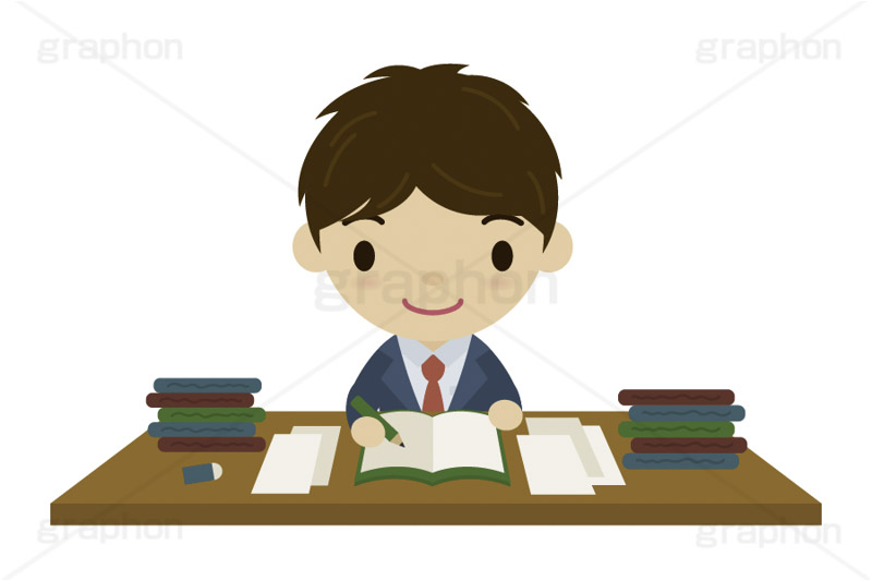 勉強,宿題,予習,復習,学校,教室,塾,課題,試験,受験,教科書,テスト,プリント,ノート,鉛筆,えんぴつ,文具,文房具,ステーショナリー,男子学生,学生,制服,生徒,中学生,高校生,学校,ブレザー,男子,イラスト,キャラクター,人物,ポップ,可愛い,かわいい,カワイイ,挿絵,挿し絵,illustration,POP,boy