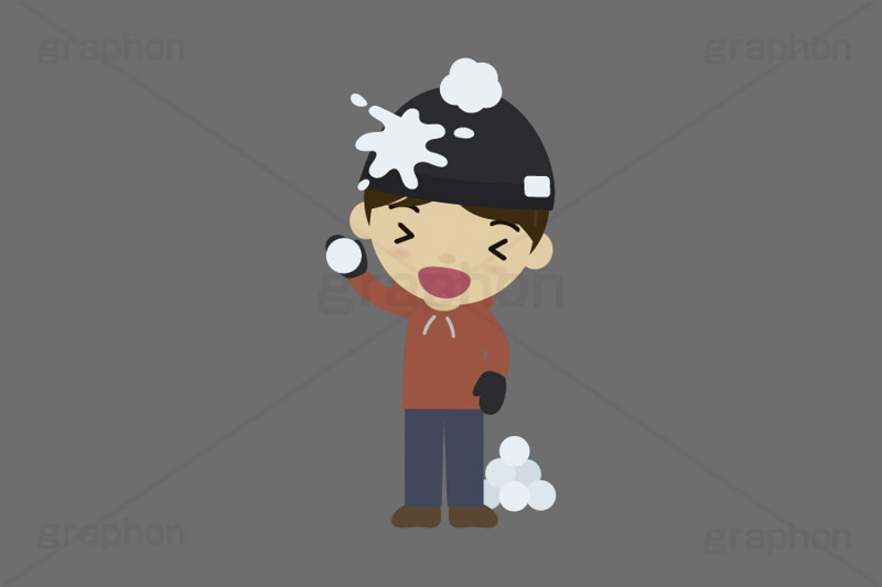雪合戦,雪,冬,雪玉,寒い,遊び,冬服,防寒,ニット帽,手袋,マフラー,行事,若者,男性,人物,キャラクター,イラスト,かわいい,カワイイ,可愛い,挿絵,挿し絵,character,japan,snow,winter,illustration