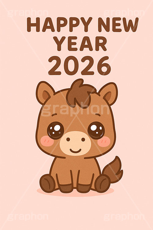 うるうる馬イラスト,馬イラスト,ハッピーニューイヤー,HappyNewYear,うるうる,ウルウル,キャラクター,午,馬,うま,ウマ,かわいい,可愛い,カワイイ,2026,午年,干支,正月,お正月,年賀状,2026午年,午年年賀状,新年,ニューイヤー,アニバーサリー,イラスト,illustration,japan,horse,character,cute