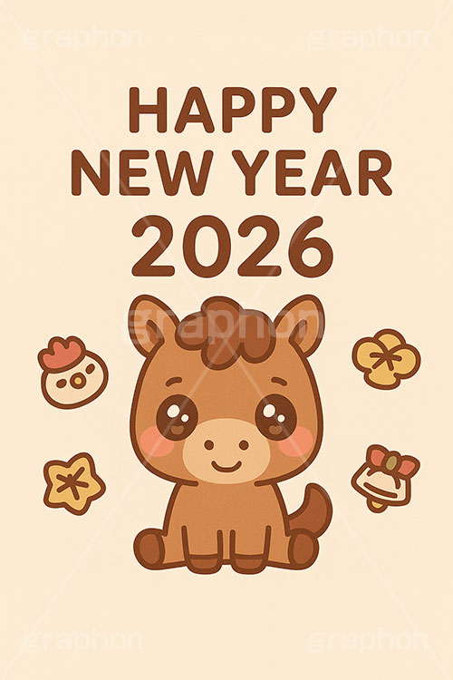うるうる馬イラスト,馬イラスト,ハッピーニューイヤー,HappyNewYear,うるうる,ウルウル,キャラクター,午,馬,うま,ウマ,かわいい,可愛い,カワイイ,2026,午年,干支,正月,お正月,年賀状,2026午年,午年年賀状,新年,ニューイヤー,アニバーサリー,イラスト,illustration,japan,horse,character,cute