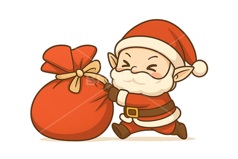 サンタ妖精,サンタクロースのイラスト,サンタ,サンタクロース,エルフ,妖精,クリスマス,イベント,冬,アイコン,マーク,かわいい,可愛い,カワイイ,キャラクター,character,icon,mark,christmas,winter,event,santa,elf,fairy